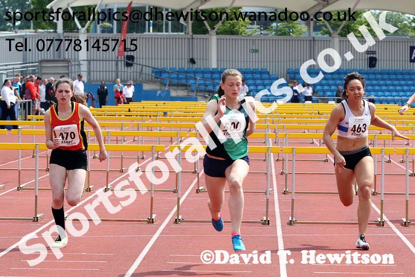 Womens  under-20s 110 metres hurdles, Northern Senior and Under-20s Track and Field Champs., Manchester. Photo: David T. Hewitson/Sports for All Pics
